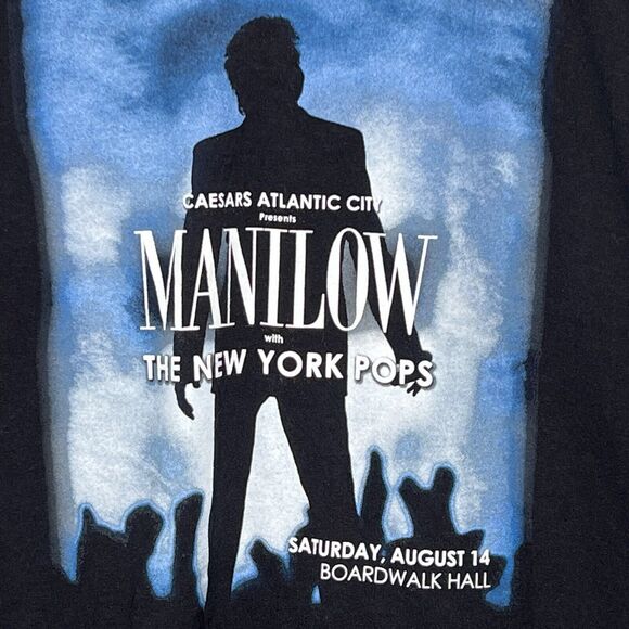 Barry Manilow Shirt Men's Large Black Graphic The New York Pops Atlantic City - Picture 3 of 6